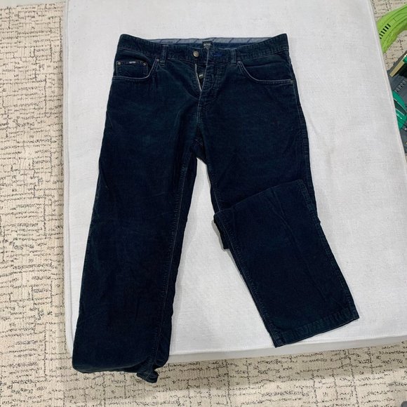 Hugo Boss Corduroy Pants Slacks Jeans 33x32 Maine Regular Fit - Picture 1 of 10